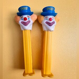 Vintage Clown Pez Dispensers Bundle Of 2